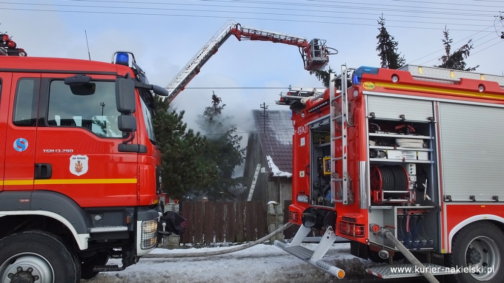 Pożar poddasza budynku jednorodzinnego w Występie