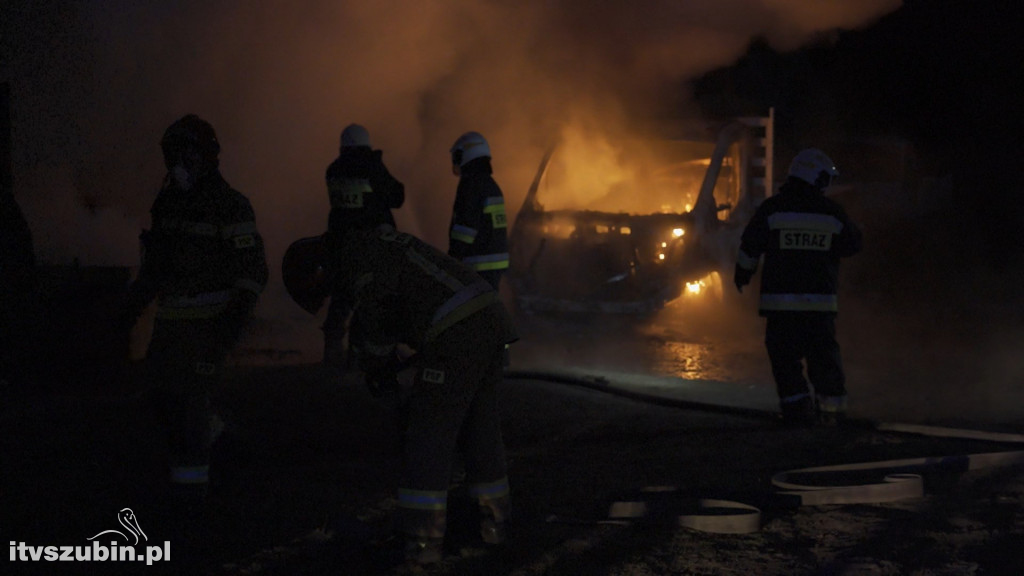 Nocny pożar w Olku
