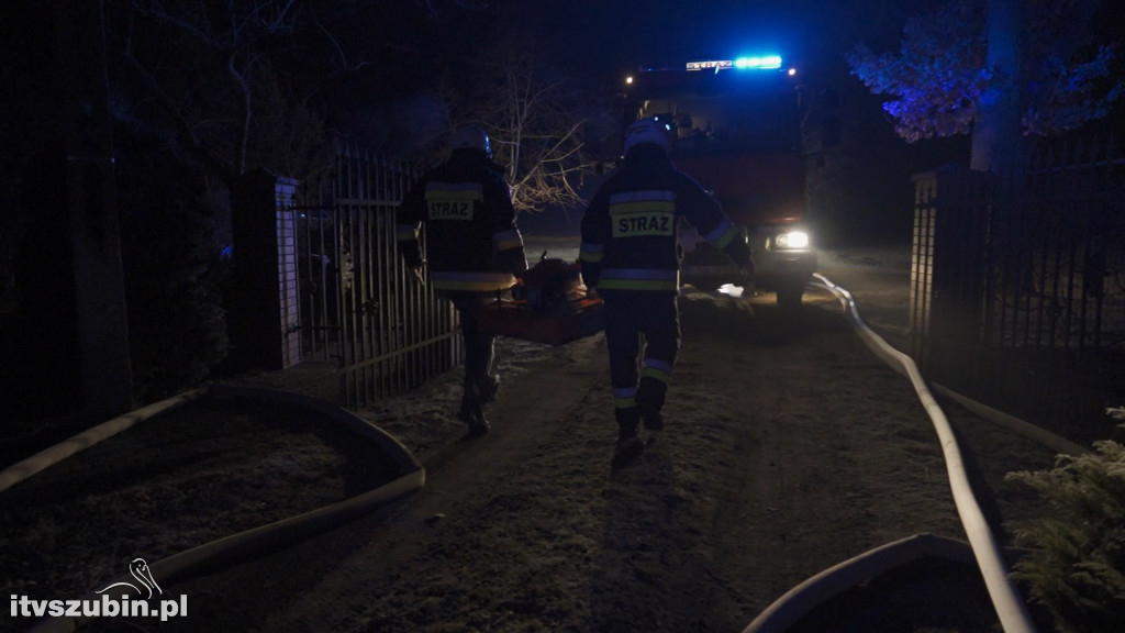 Nocny pożar w Olku