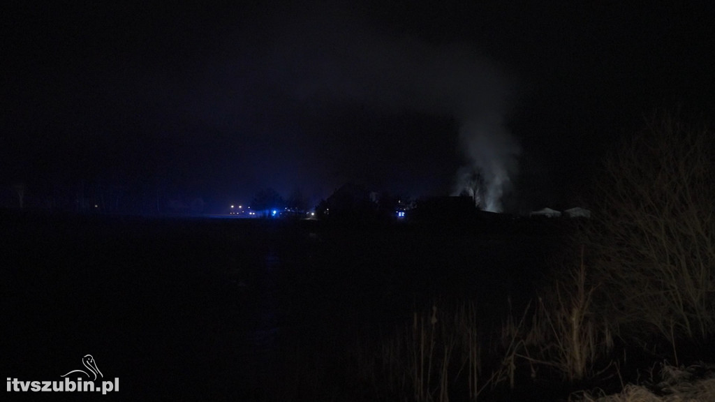 Nocny pożar w Olku