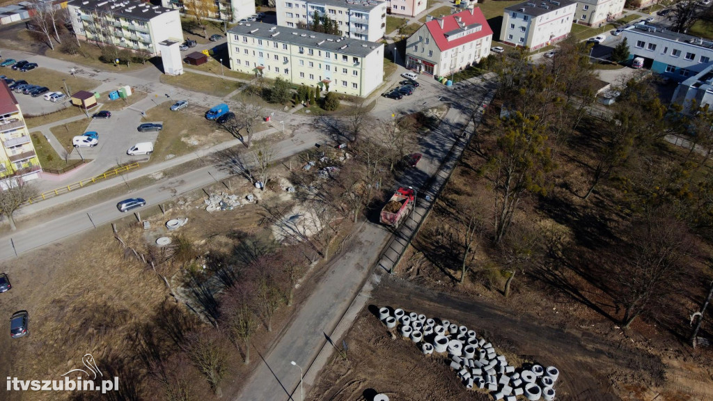 Prace budowlane przy Tysiąclecia w Szubinie