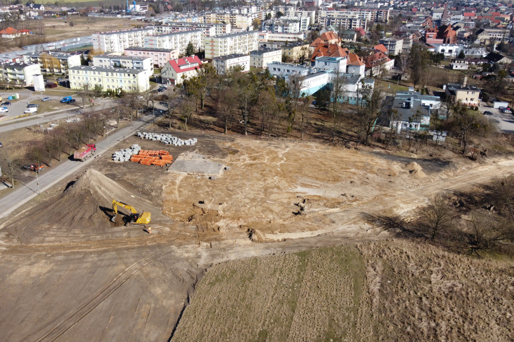 Prace budowlane przy Tysiąclecia w Szubinie