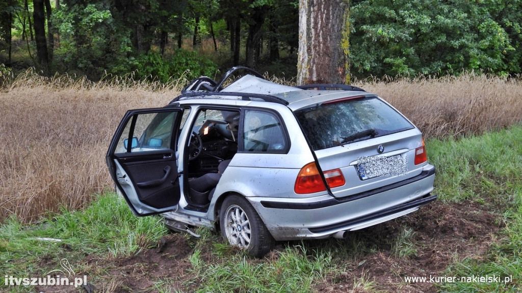 BMW uderzyło w drzewo na DW 246