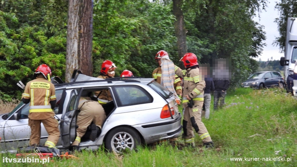 BMW uderzyło w drzewo na DW 246