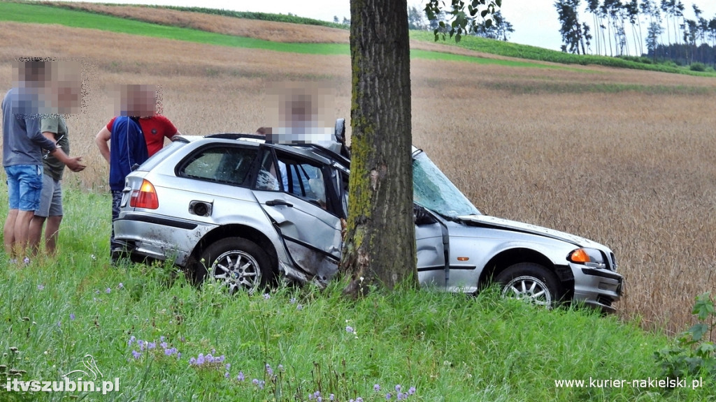 BMW uderzyło w drzewo na DW 246