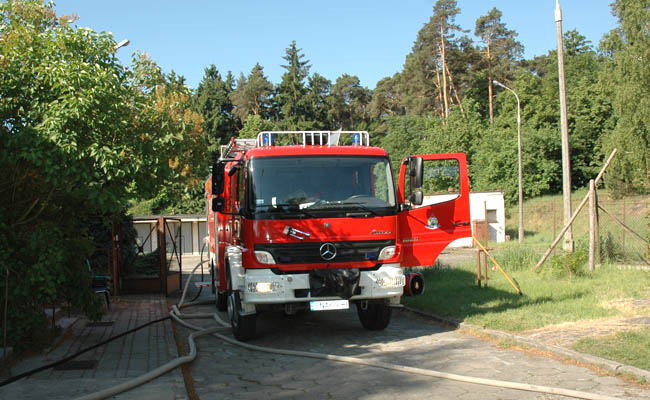 Pożar garażu w Szubin Wsi