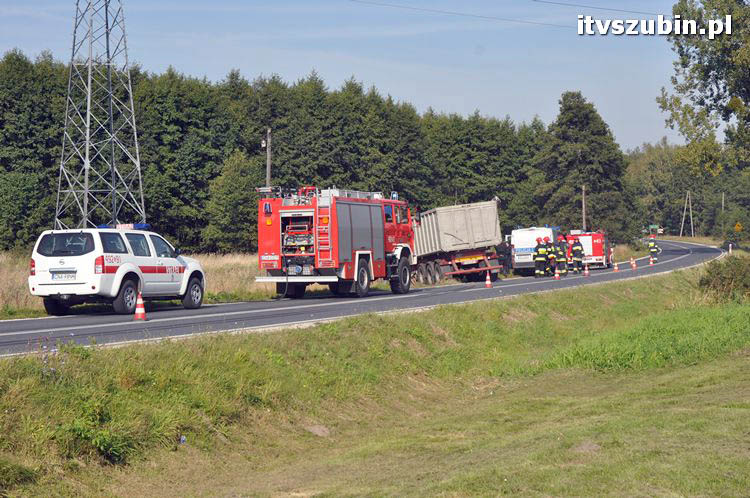 Zdarzenie drogowe w Szubin Wsi.