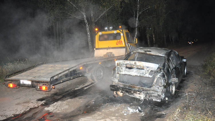 Spłonęło BMW w Wojsławcu