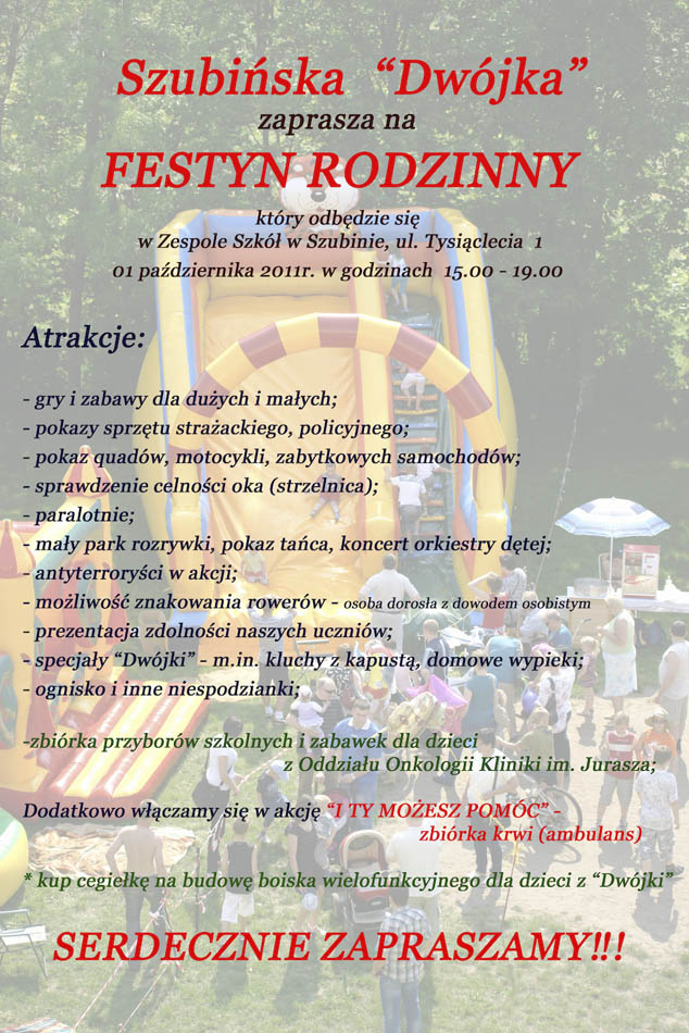 Festyn Rodzinny w Szubińskiej "Dwójce"