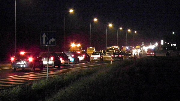 Kolizja na dziesiątce w okolicy stacji paliw przed Trzeciewnicą