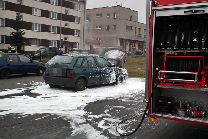 Pożar samochodu osobowego w Nakle nad Notecią