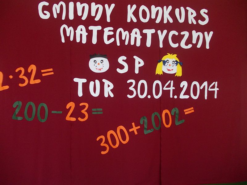 Gminny Konkurs Matematyczny Szkół Podstawowych
