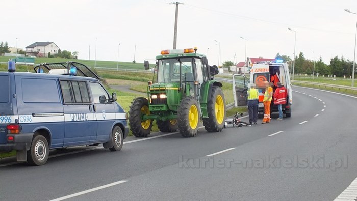 Wypadek motorowerzysty w Nakle nad Notecią