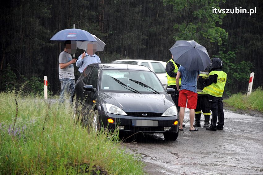 Kolizja trzech osobówek w Kołaczkowie
