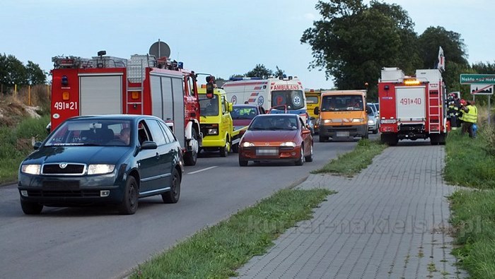 Zderzenie samochodów na ul. Potulickiej w Nakle nad Notecią