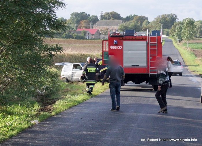 Kolizja w Żurawi - pierwszy wyjazd nowej karetki do wypadku