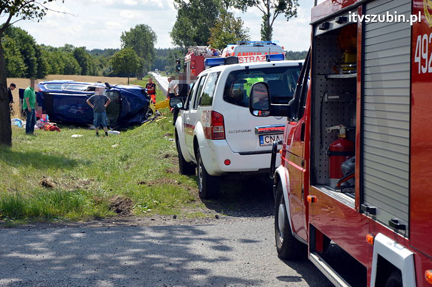 Wypadek na krajowej piątce w Wąsoszu 