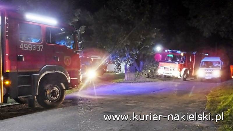 Pożar budynku jednorodzinnego w Małocinie