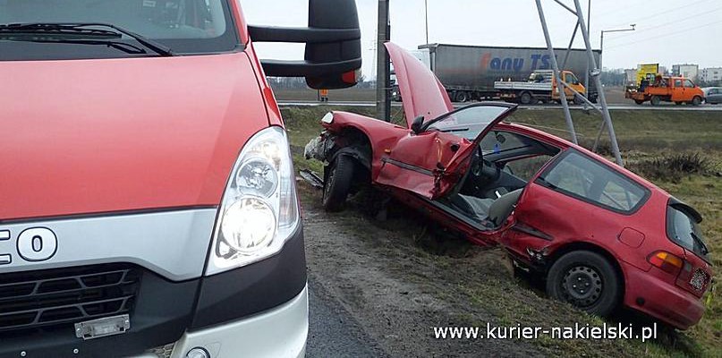 Wypadek na skrzyżowaniu ul. Mroteckiej z DK10