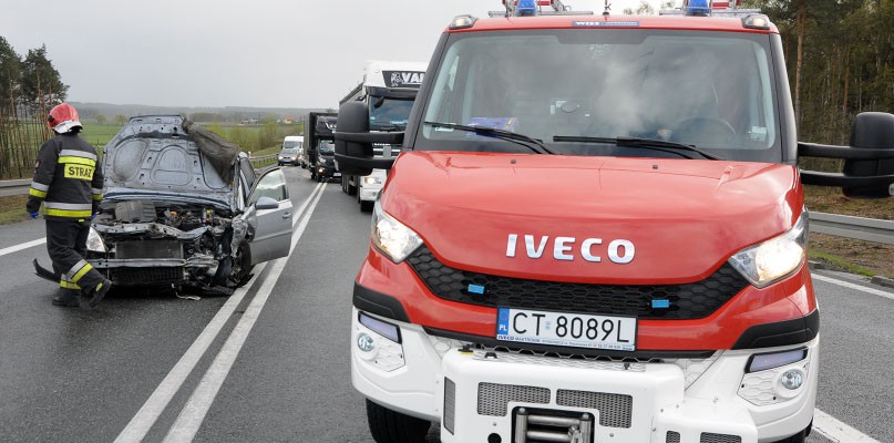 Kolizja dwóch osobówek na obwodnicy Szubina (DK5)