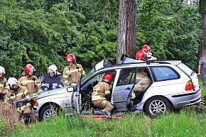 BMW uderzyło w drzewo na DW 246-6431