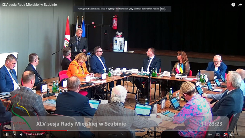 XLV sesja Rady Miejskiej w Szubinie, 21.04.2022 r.